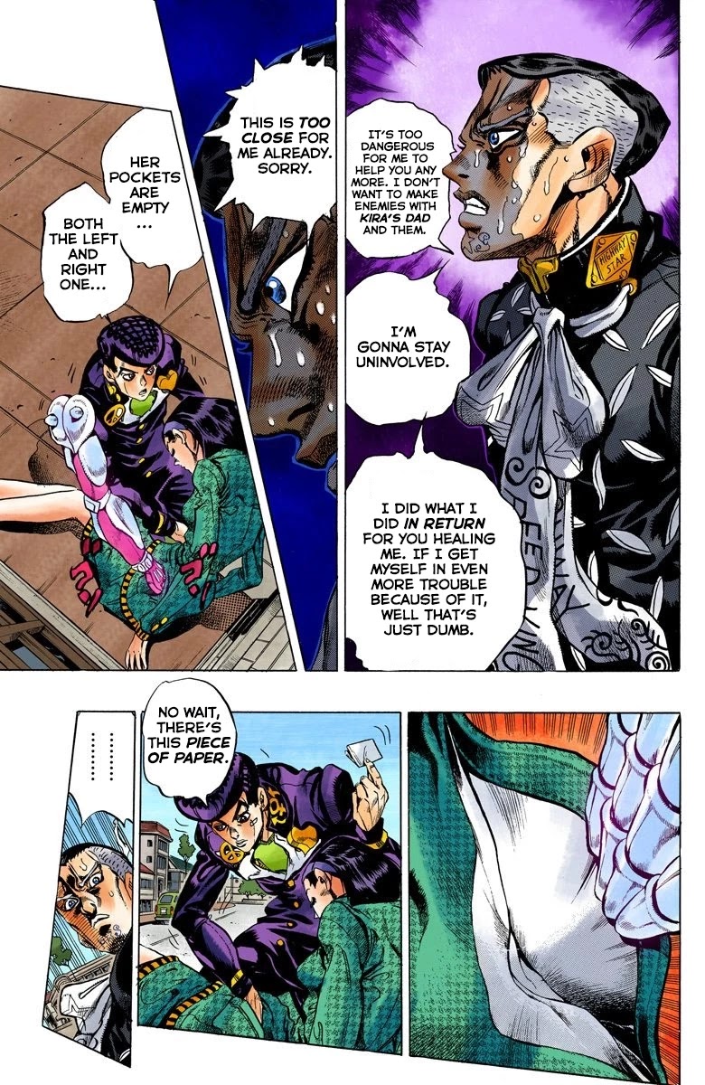 JoJo's Bizarre Adventure Part 4 - Diamond is Unbreakable (Official Colored) Chapter 141 page 6 - Chapter 141: Enigma Boy Part 3