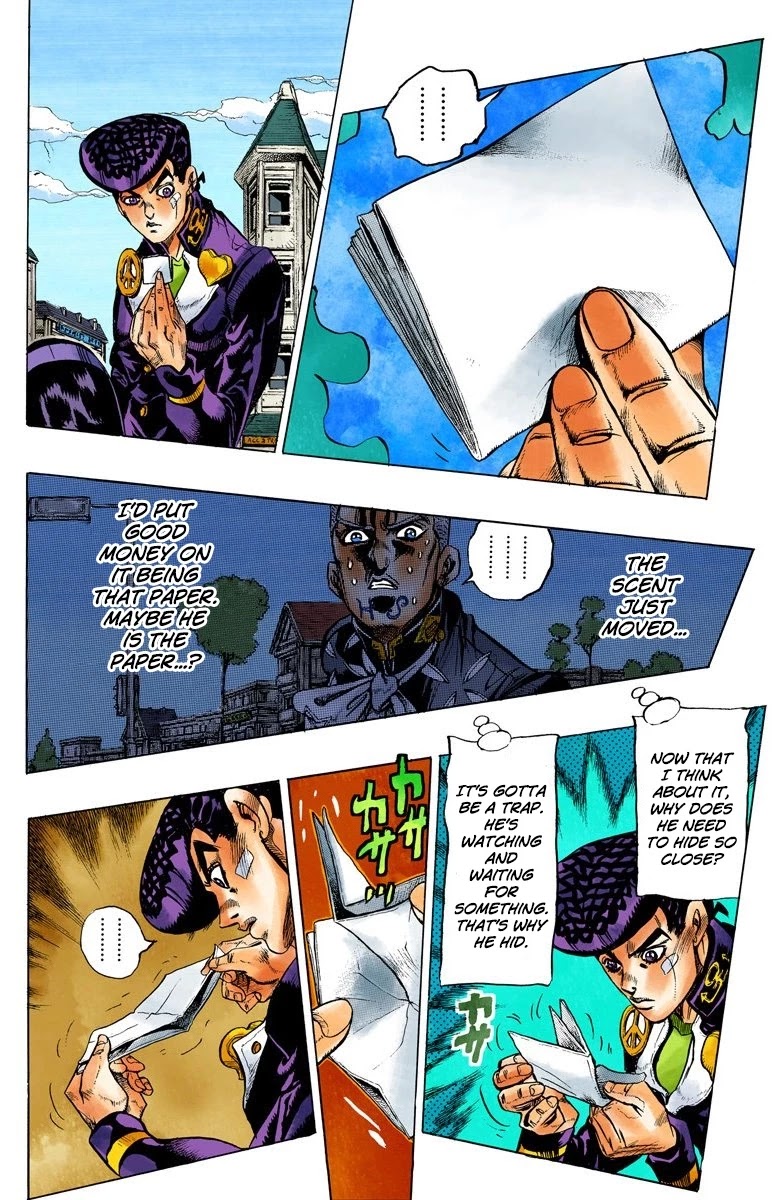 JoJo's Bizarre Adventure Part 4 - Diamond is Unbreakable (Official Colored) Chapter 141 page 7 - Chapter 141: Enigma Boy Part 3