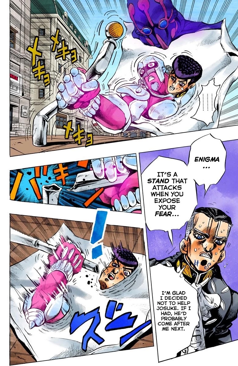 JoJo's Bizarre Adventure Part 4 - Diamond is Unbreakable (Official Colored) Chapter 142 page 6 - Chapter 142: Enigma Boy Part 4