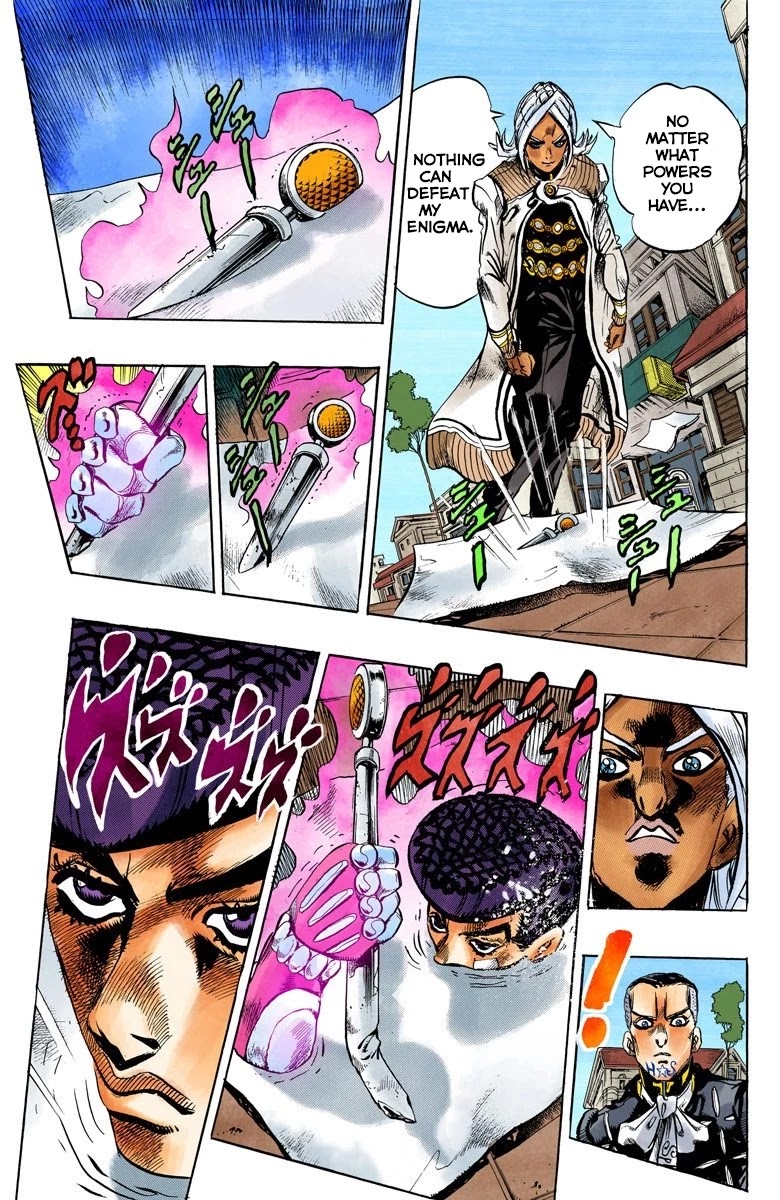 JoJo's Bizarre Adventure Part 4 - Diamond is Unbreakable (Official Colored) Chapter 142 page 7 - Chapter 142: Enigma Boy Part 4