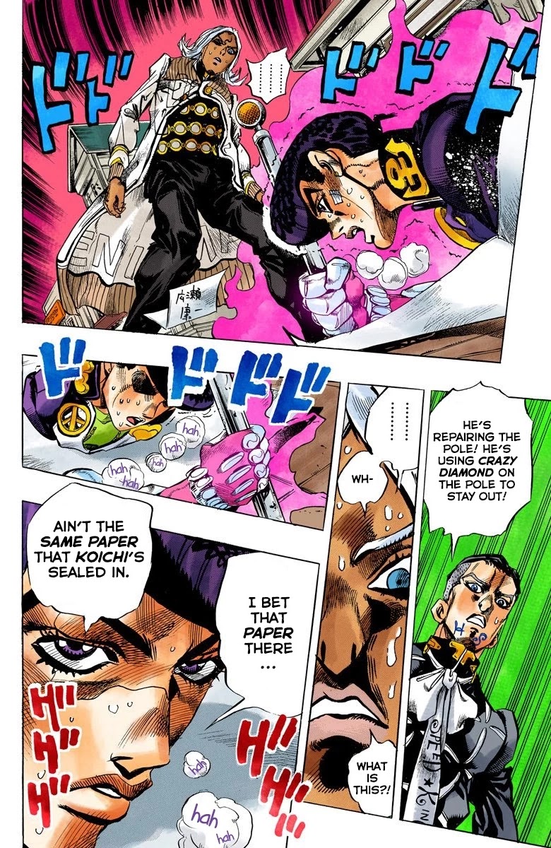 JoJo's Bizarre Adventure Part 4 - Diamond is Unbreakable (Official Colored) Chapter 142 page 8 - Chapter 142: Enigma Boy Part 4
