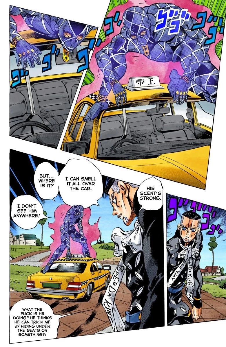 JoJo's Bizarre Adventure Part 4 - Diamond is Unbreakable (Official Colored) Chapter 143 page 10 - Chapter 143: Enigma Boy Part 5