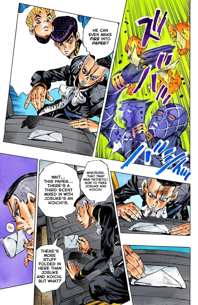 JoJo's Bizarre Adventure Part 4 - Diamond is Unbreakable (Official Colored) Chapter 143 page 15 - Chapter 143: Enigma Boy Part 5