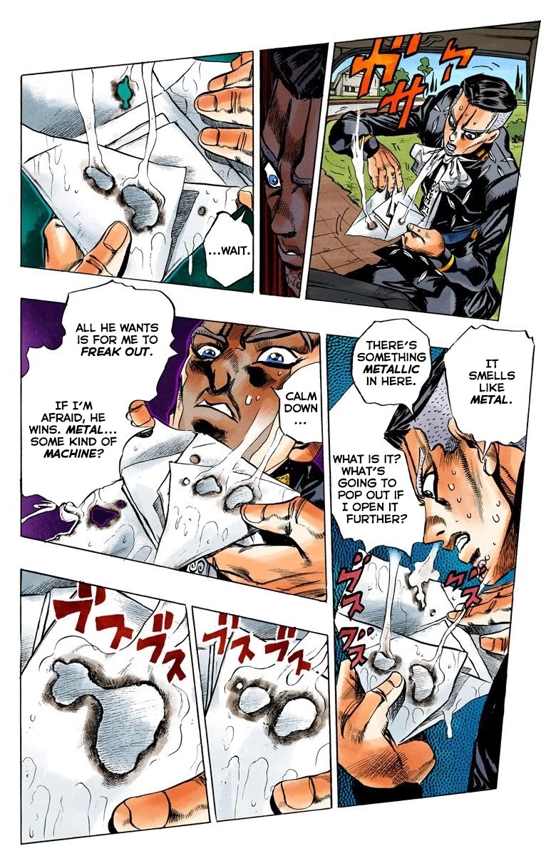 JoJo's Bizarre Adventure Part 4 - Diamond is Unbreakable (Official Colored) Chapter 143 page 20 - Chapter 143: Enigma Boy Part 5