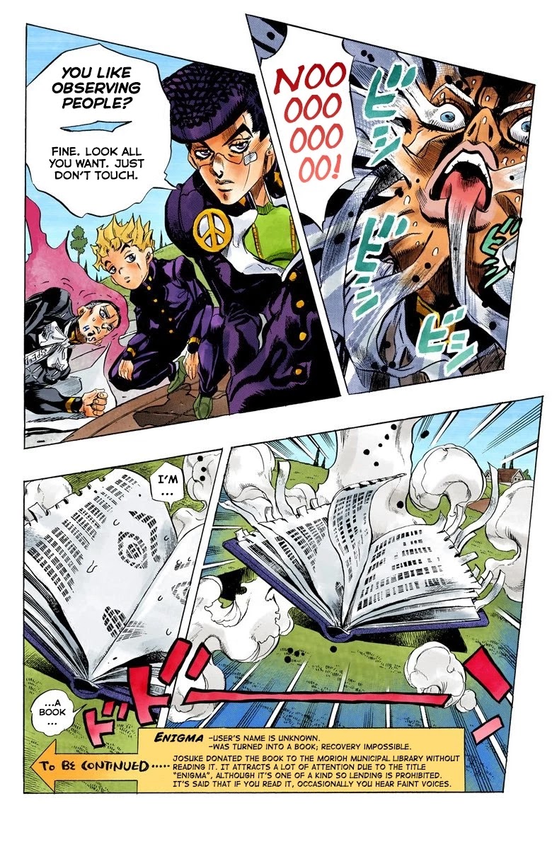 JoJo's Bizarre Adventure Part 4 - Diamond is Unbreakable (Official Colored) Chapter 144 page 20 - Chapter 144: Enigma Boy Part 6