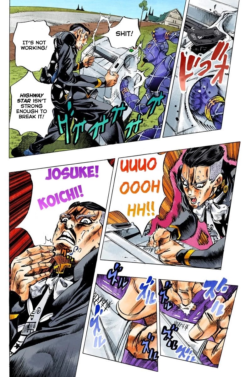 JoJo's Bizarre Adventure Part 4 - Diamond is Unbreakable (Official Colored) Chapter 144 page 9 - Chapter 144: Enigma Boy Part 6