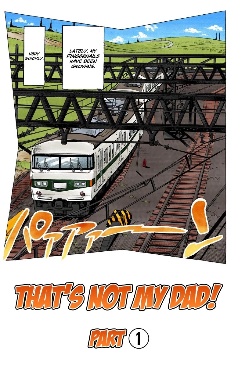 JoJo's Bizarre Adventure Part 4 - Diamond is Unbreakable (Official Colored) Chapter 145 page 2 - Chapter 145: That's Not My Dad! Part 1