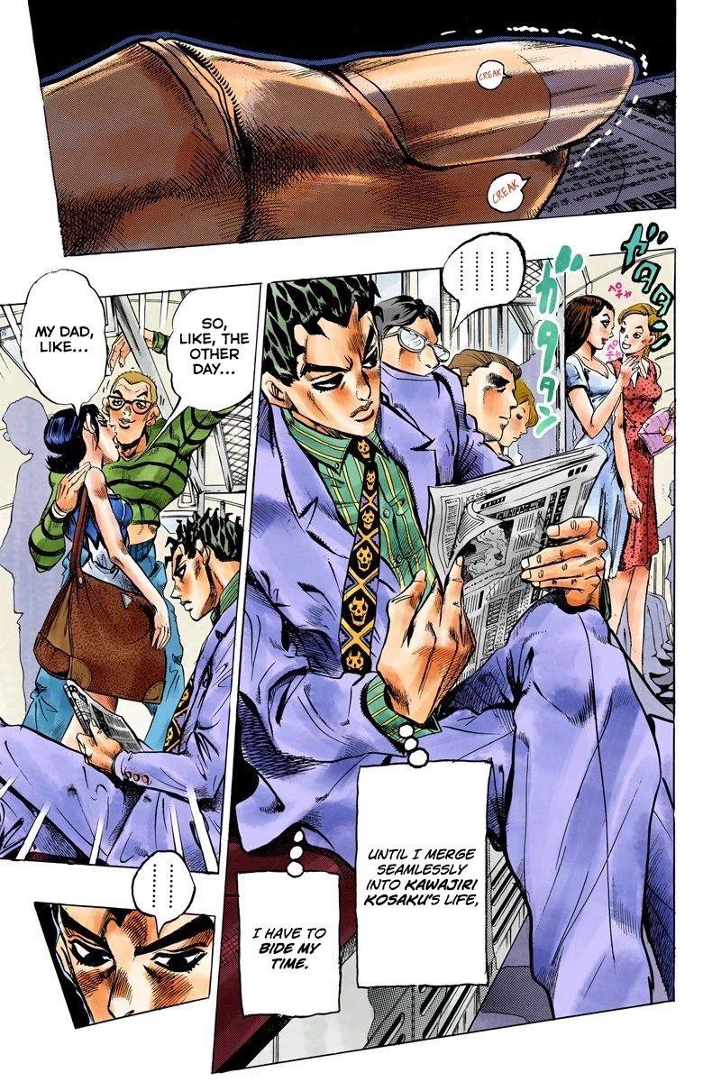 JoJo's Bizarre Adventure Part 4 - Diamond is Unbreakable (Official Colored) Chapter 145 page 4 - Chapter 145: That's Not My Dad! Part 1