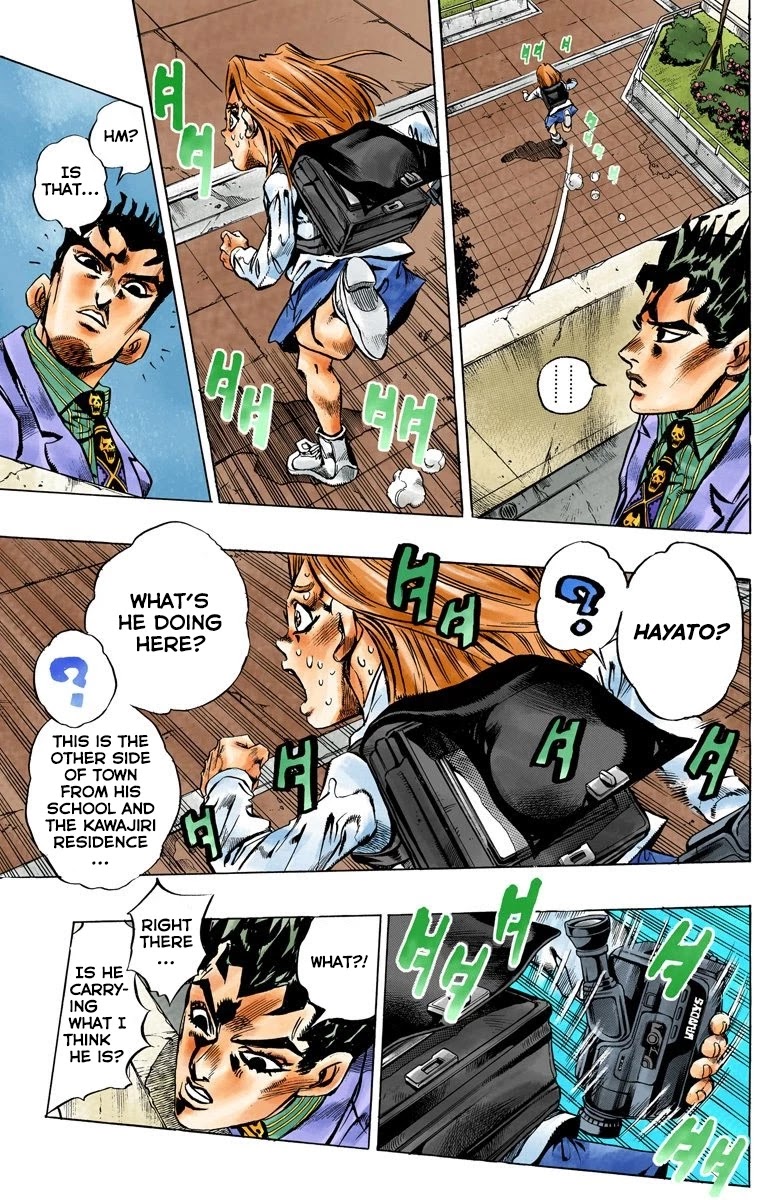 JoJo's Bizarre Adventure Part 4 - Diamond is Unbreakable (Official Colored) Chapter 146 page 4 - Chapter 146: That's Not My Dad! Part 2