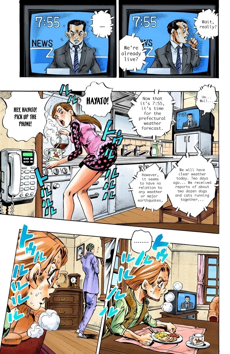 JoJo's Bizarre Adventure Part 4 - Diamond is Unbreakable (Official Colored) Chapter 154 page 4 - Chapter 154: Another One Bites the Dust Part 2