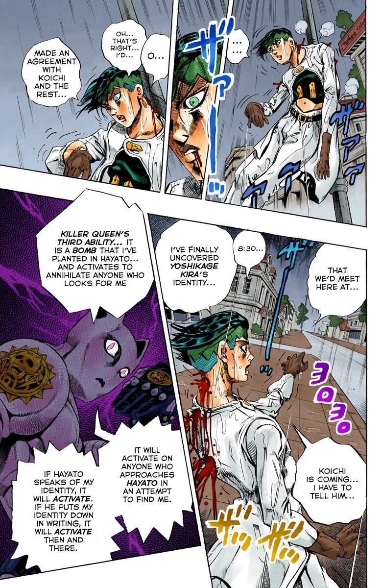 JoJo's Bizarre Adventure Part 4 - Diamond is Unbreakable (Official Colored) Chapter 155 page 13 - Chapter 155: Another One Bites the Dust Part 3
