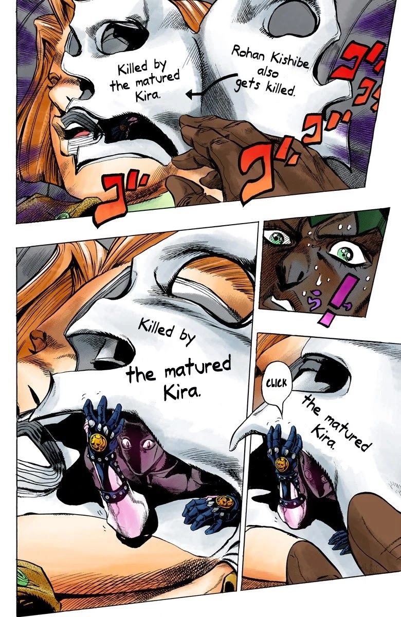 JoJo's Bizarre Adventure Part 4 - Diamond is Unbreakable (Official Colored) Chapter 155 page 8 - Chapter 155: Another One Bites the Dust Part 3