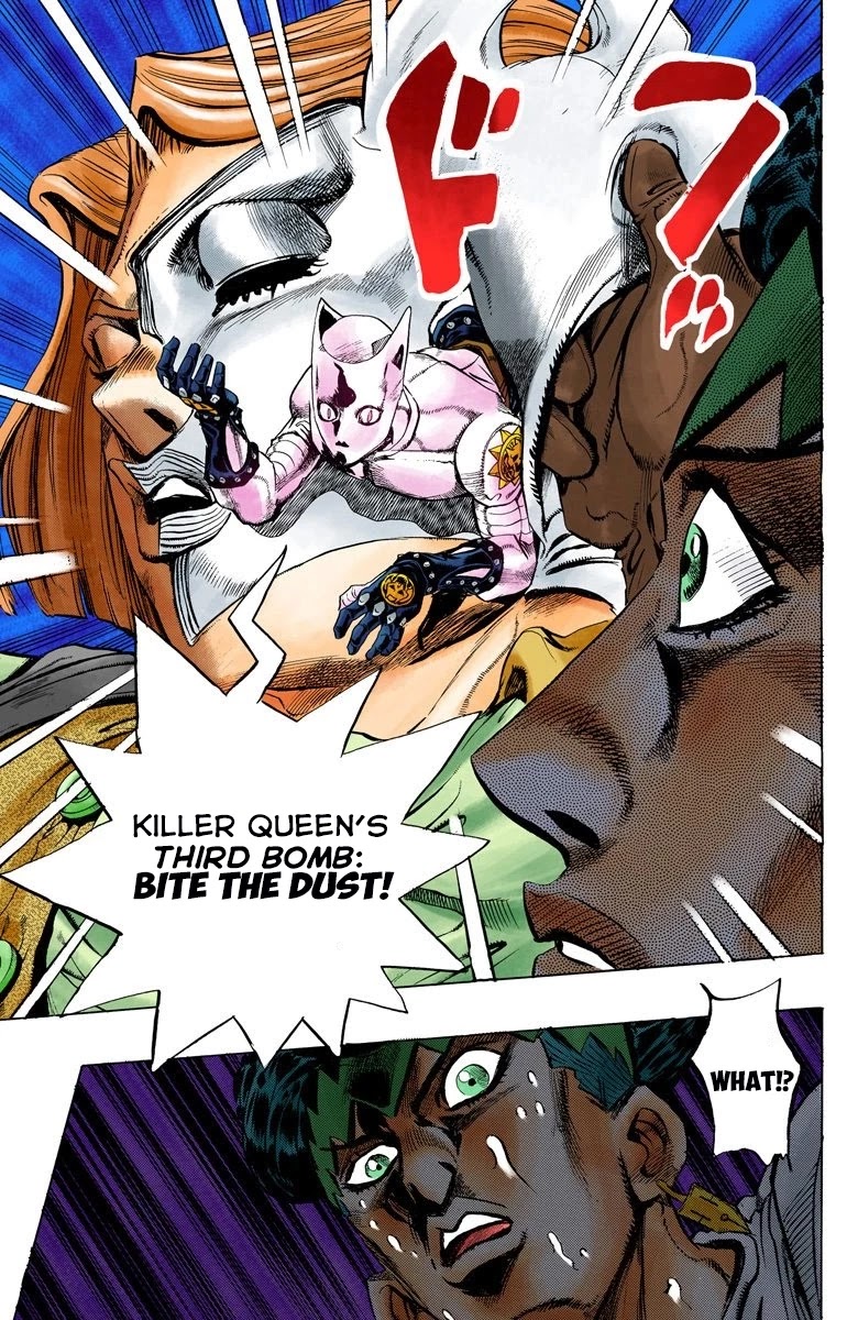 JoJo's Bizarre Adventure Part 4 - Diamond is Unbreakable (Official Colored) Chapter 155 page 9 - Chapter 155: Another One Bites the Dust Part 3