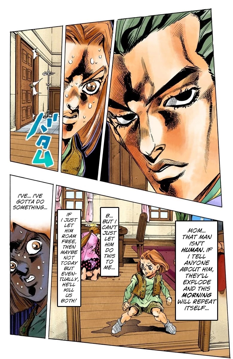JoJo's Bizarre Adventure Part 4 - Diamond is Unbreakable (Official Colored) Chapter 156 page 11 - Chapter 156: Another One Bites the Dust Part 4