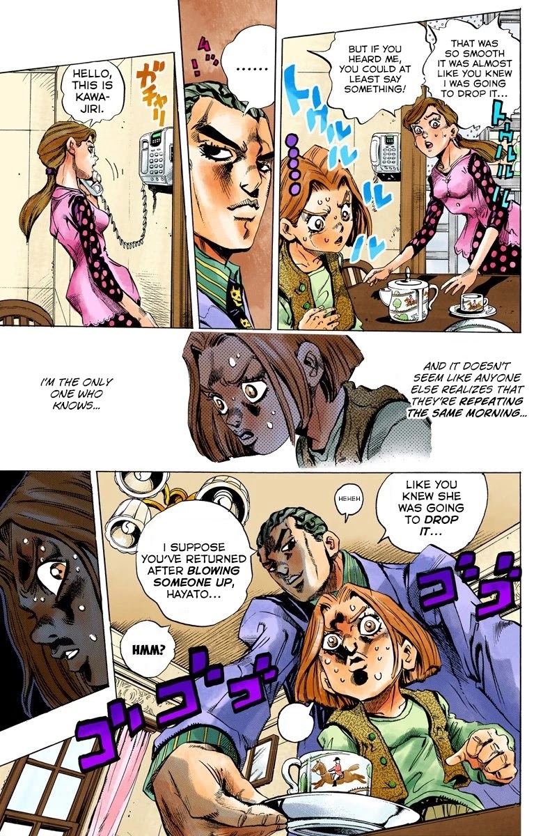 JoJo's Bizarre Adventure Part 4 - Diamond is Unbreakable (Official Colored) Chapter 156 page 6 - Chapter 156: Another One Bites the Dust Part 4