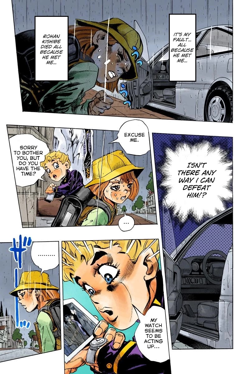 JoJo's Bizarre Adventure Part 4 - Diamond is Unbreakable (Official Colored) Chapter 157 page 10 - Chapter 157: Another One Bites the Dust Part 5