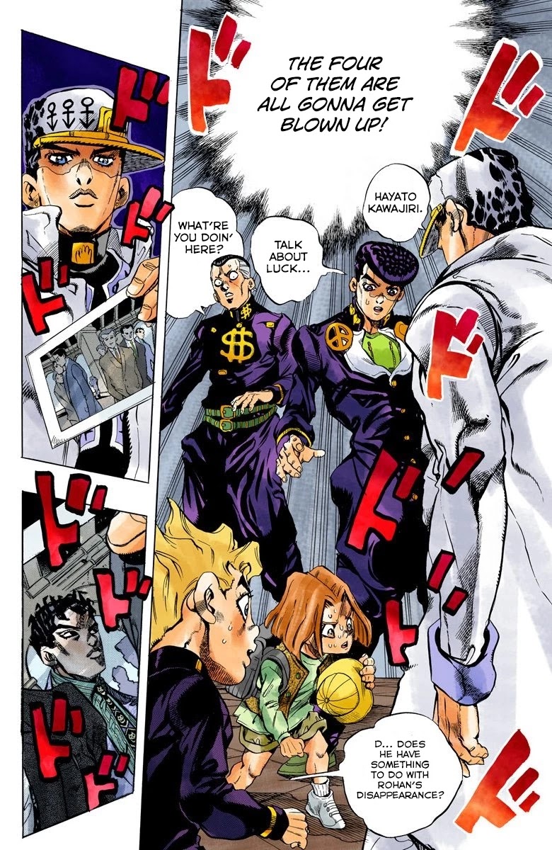 JoJo's Bizarre Adventure Part 4 - Diamond is Unbreakable (Official Colored) Chapter 157 page 19 - Chapter 157: Another One Bites the Dust Part 5