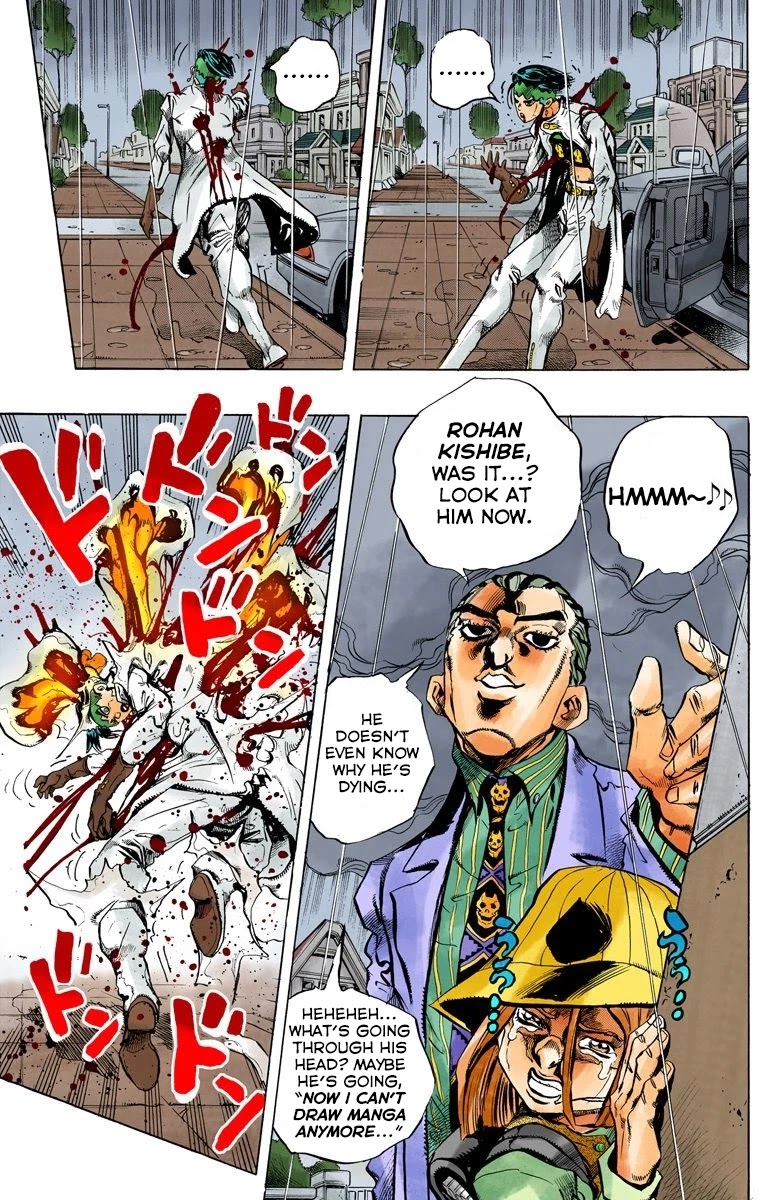 JoJo's Bizarre Adventure Part 4 - Diamond is Unbreakable (Official Colored) Chapter 157 page 4 - Chapter 157: Another One Bites the Dust Part 5