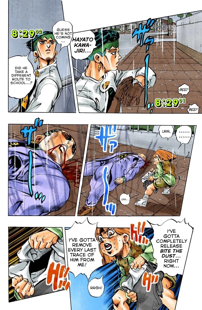 JoJo's Bizarre Adventure Part 4 - Diamond is Unbreakable (Official Colored) Chapter 160 page 15 - Chapter 160: Another One Bites the Dust Part 8