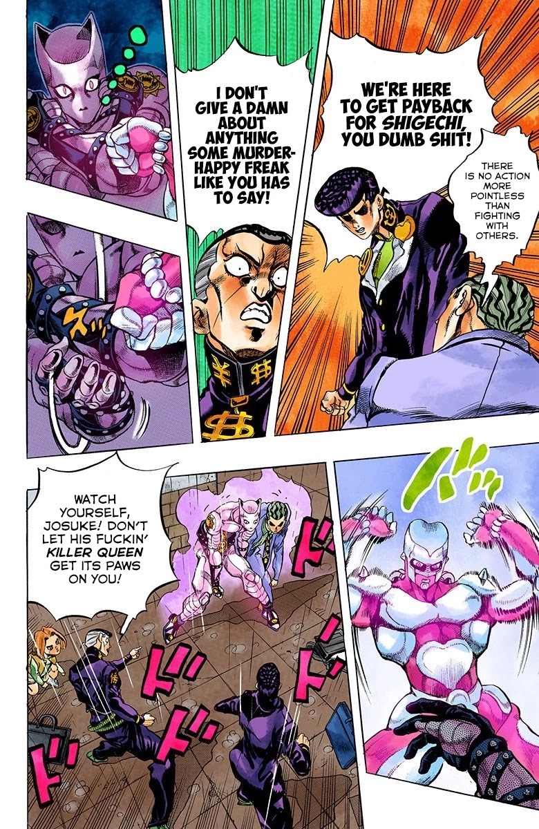 JoJo's Bizarre Adventure Part 4 - Diamond is Unbreakable (Official Colored) Chapter 162 page 6 - Chapter 162: Another One Bites the Dust Part 10