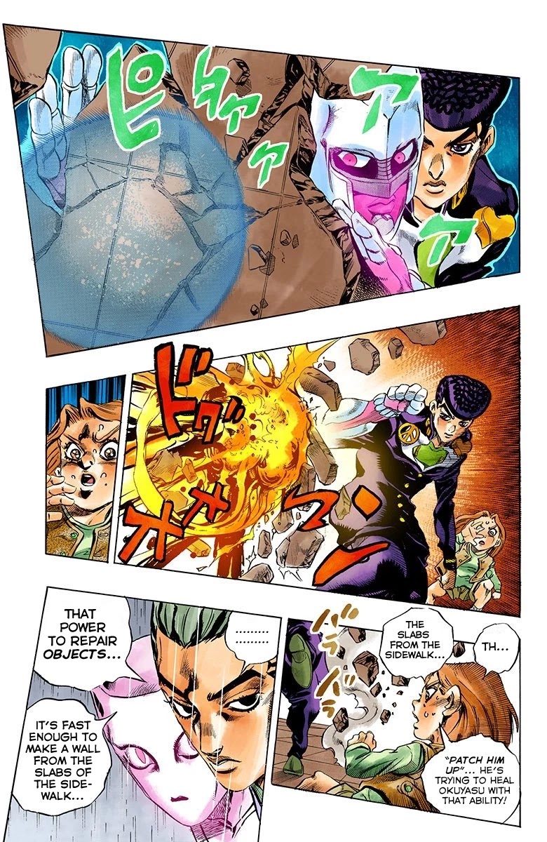 JoJo's Bizarre Adventure Part 4 - Diamond is Unbreakable (Official Colored) Chapter 163 page 10 - Chapter 163: Crazy Diamond is Unbreakable Part 1