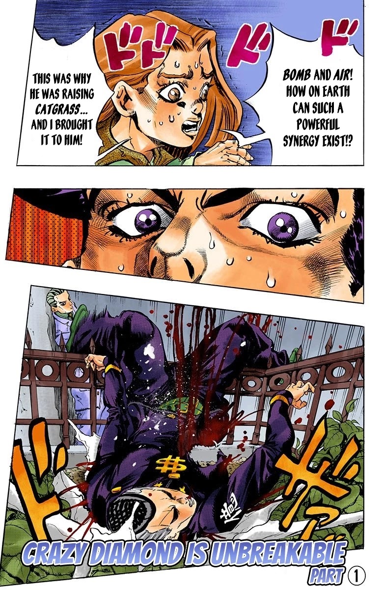 JoJo's Bizarre Adventure Part 4 - Diamond is Unbreakable (Official Colored) Chapter 163 page 3 - Chapter 163: Crazy Diamond is Unbreakable Part 1