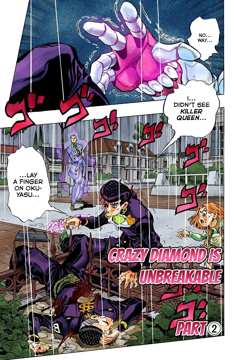 JoJo's Bizarre Adventure Part 4 - Diamond is Unbreakable (Official Colored) Chapter 164 page 2 - Chapter 164: Crazy Diamond is Unbreakable Part 2