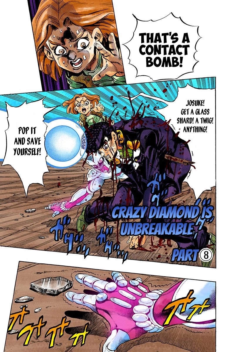 JoJo's Bizarre Adventure Part 4 - Diamond is Unbreakable (Official Colored) Chapter 170 page 2 - Chapter 170: Crazy Diamond is Unbreakable Part 8