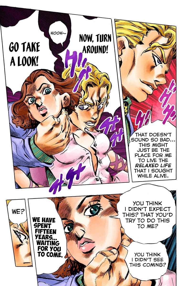 JoJo's Bizarre Adventure Part 4 - Diamond is Unbreakable (Official Colored) Chapter 173 page 16 - Chapter 173: The Guardian Angel of Morioh