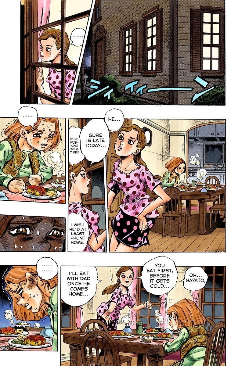 JoJo's Bizarre Adventure Part 4 - Diamond is Unbreakable (Official Colored) Chapter 174 page 12 - Chapter 174: Goodbye, Morioh- Golden Hearts [END]
