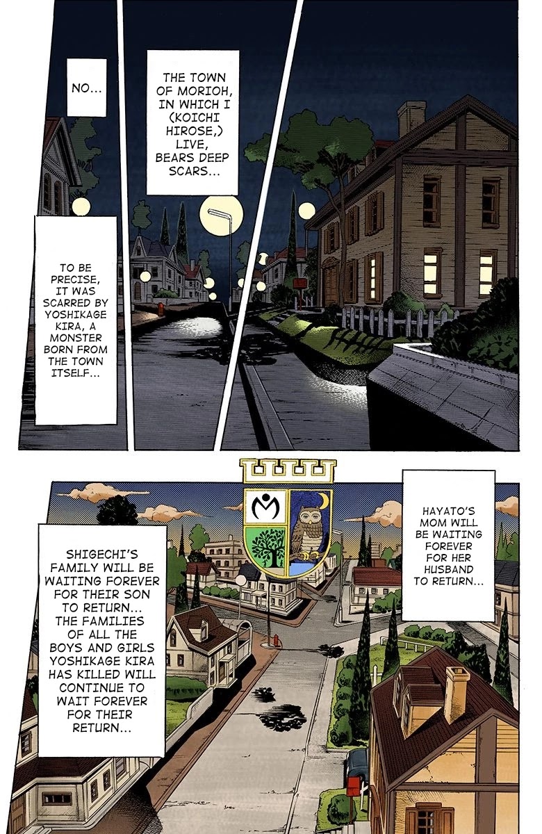 JoJo's Bizarre Adventure Part 4 - Diamond is Unbreakable (Official Colored) Chapter 174 page 14 - Chapter 174: Goodbye, Morioh- Golden Hearts [END]