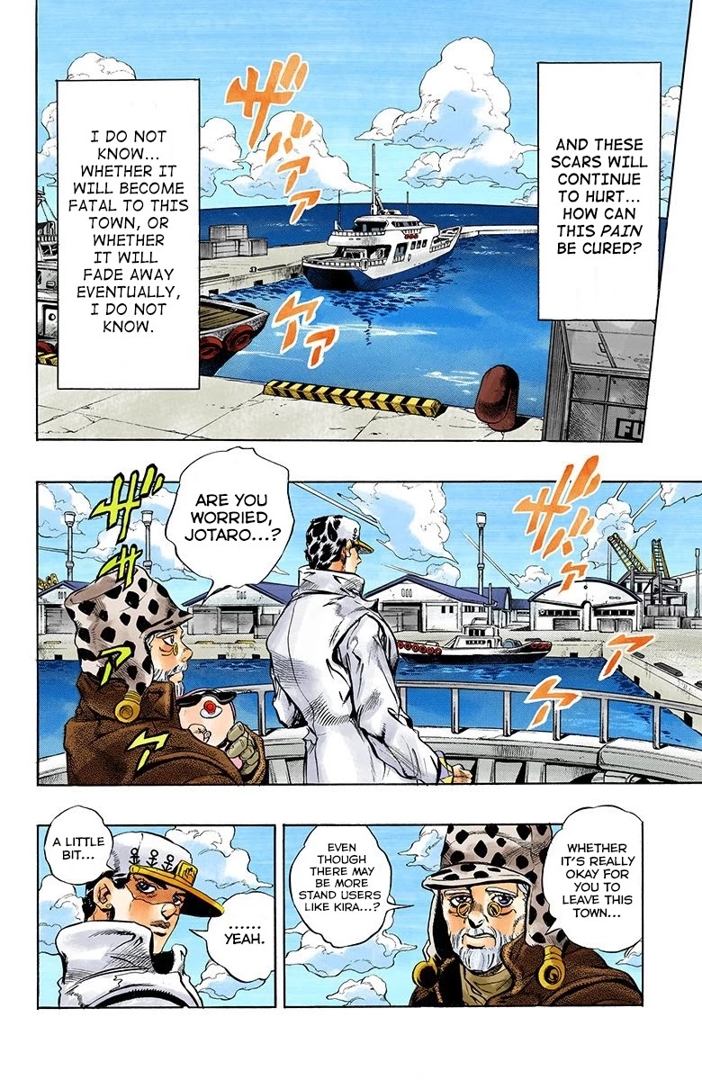 JoJo's Bizarre Adventure Part 4 - Diamond is Unbreakable (Official Colored) Chapter 174 page 15 - Chapter 174: Goodbye, Morioh- Golden Hearts [END]
