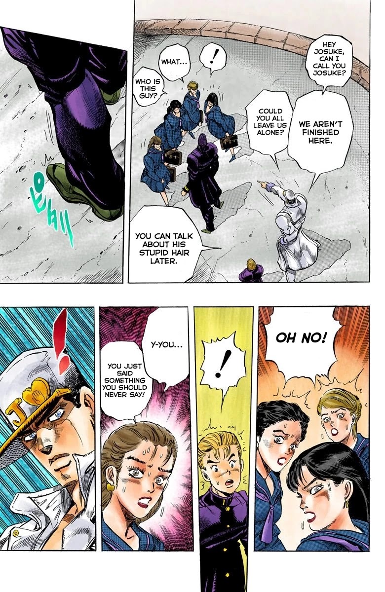 JoJo's Bizarre Adventure Part 4 - Diamond is Unbreakable (Official Colored) Chapter 2 page 10 - Chapter 2: Jotaro Kujo Meets Josuke Higashikata! - Part 2