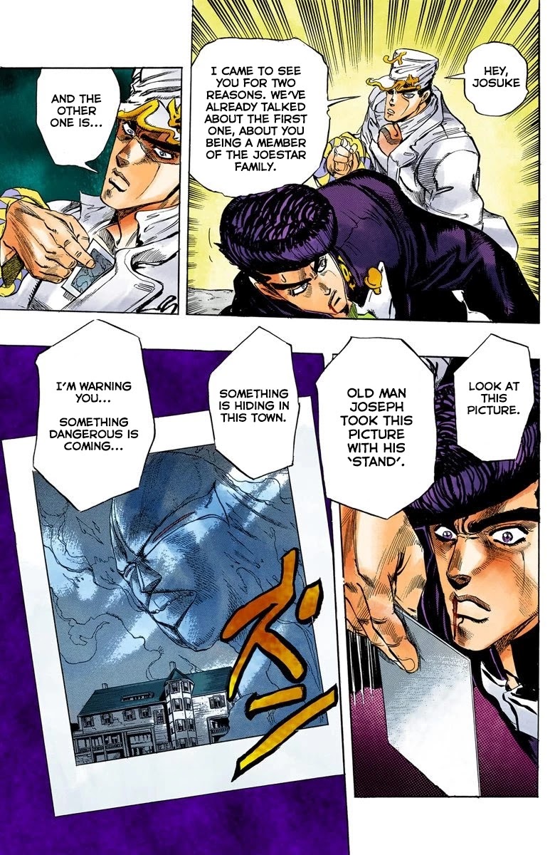 JoJo's Bizarre Adventure Part 4 - Diamond is Unbreakable (Official Colored) Chapter 2 page 22 - Chapter 2: Jotaro Kujo Meets Josuke Higashikata! - Part 2