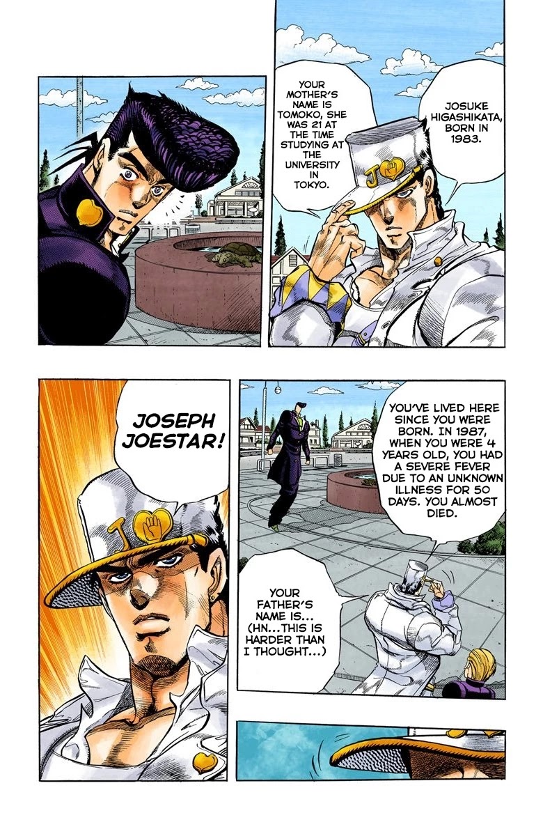 JoJo's Bizarre Adventure Part 4 - Diamond is Unbreakable (Official Colored) Chapter 2 page 5 - Chapter 2: Jotaro Kujo Meets Josuke Higashikata! - Part 2