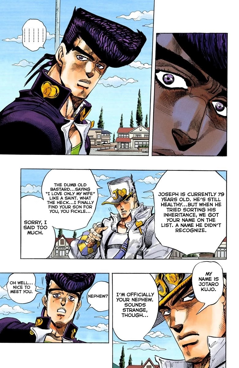 JoJo's Bizarre Adventure Part 4 - Diamond is Unbreakable (Official Colored) Chapter 2 page 6 - Chapter 2: Jotaro Kujo Meets Josuke Higashikata! - Part 2