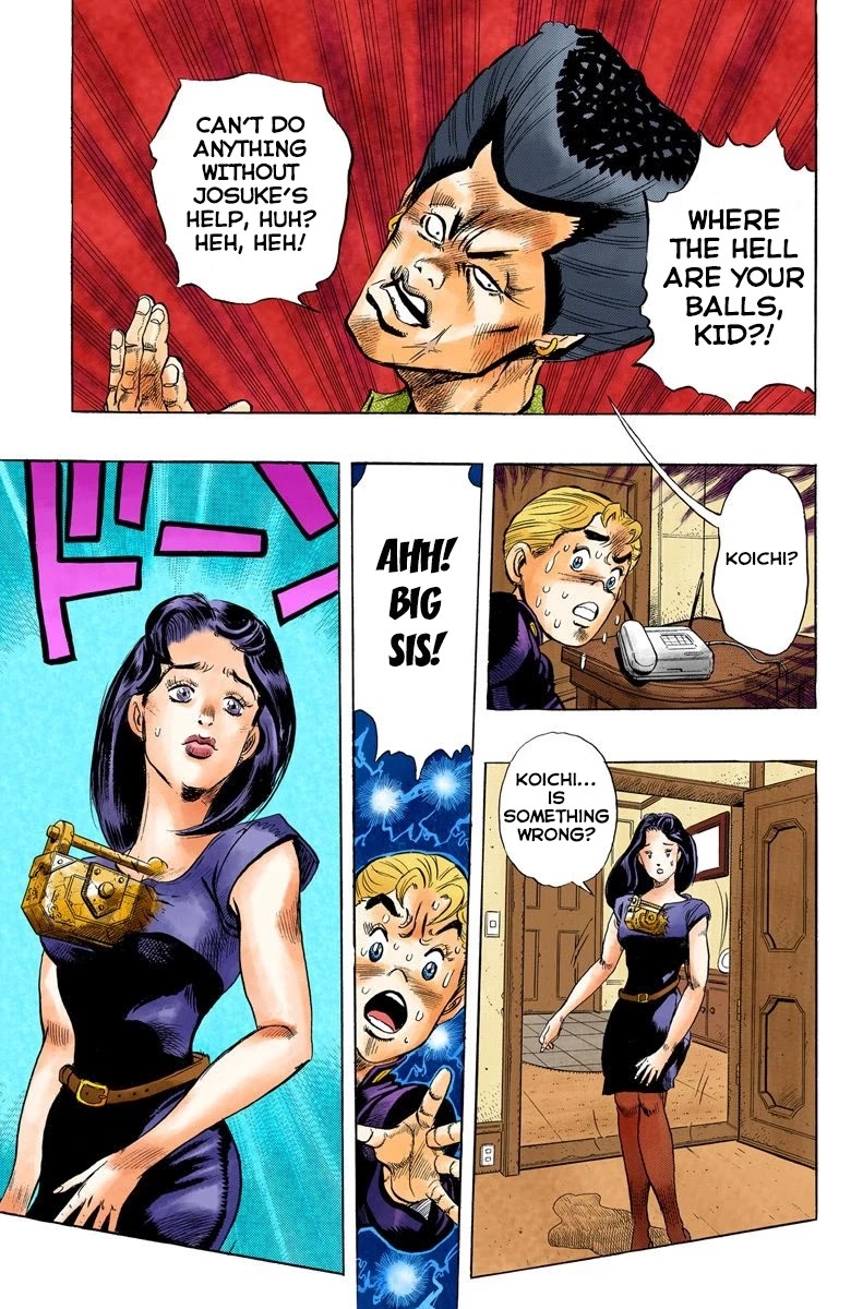 JoJo's Bizarre Adventure Part 4 - Diamond is Unbreakable (Official Colored) Chapter 21 page 15 - Chapter 21: Koichi Hirose's Echoes - Part 3