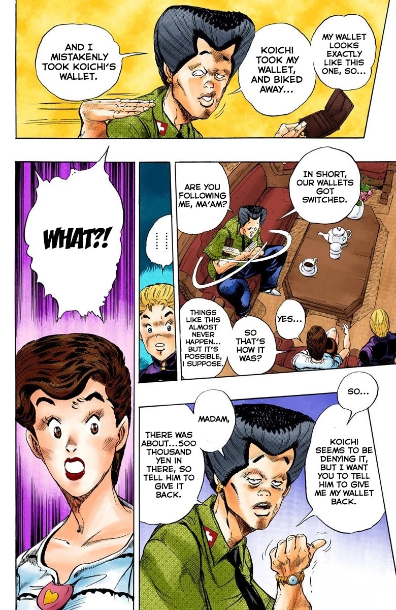 JoJo's Bizarre Adventure Part 4 - Diamond is Unbreakable (Official Colored) Chapter 21 page 8 - Chapter 21: Koichi Hirose's Echoes - Part 3