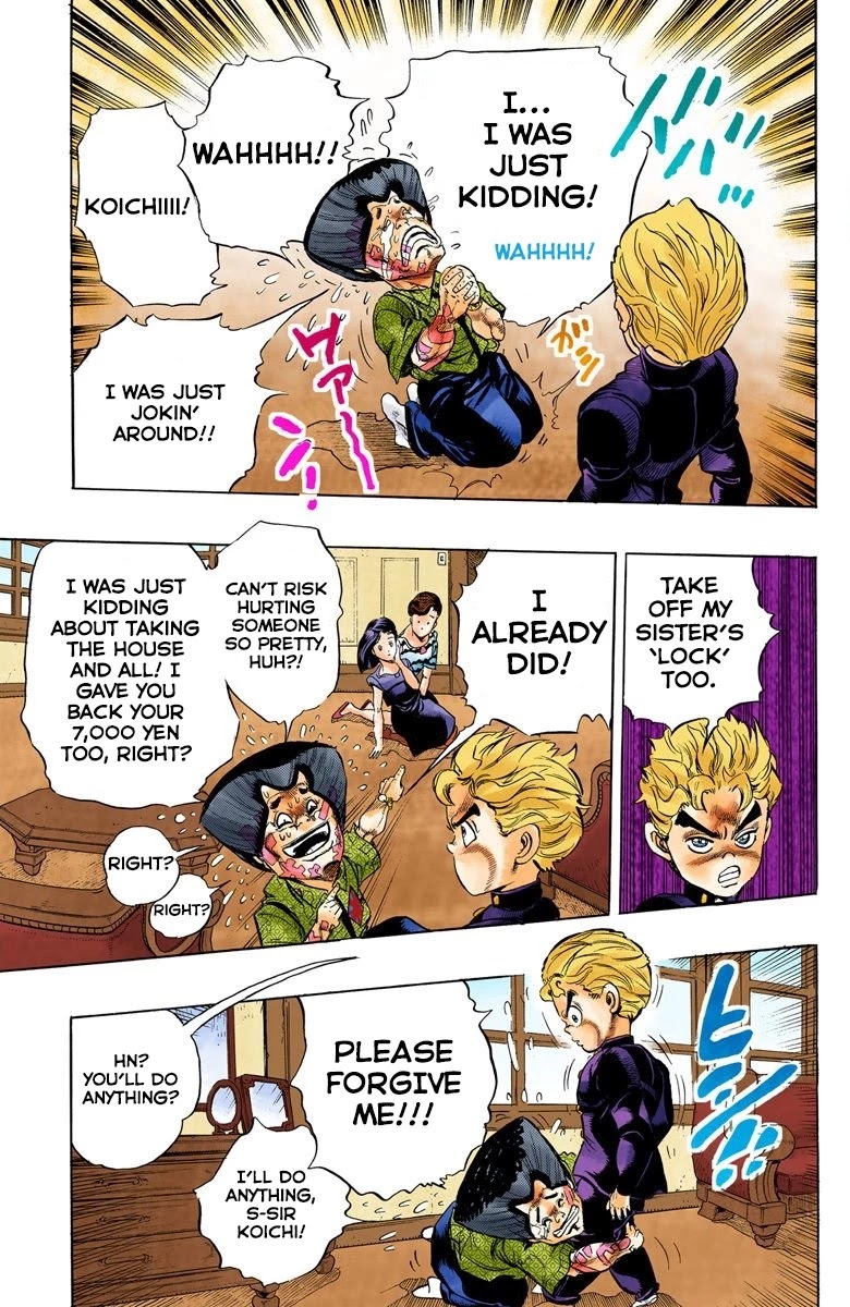 JoJo's Bizarre Adventure Part 4 - Diamond is Unbreakable (Official Colored) Chapter 23 page 18 - Chapter 23: Koichi Hirose's Echoes - Part 5