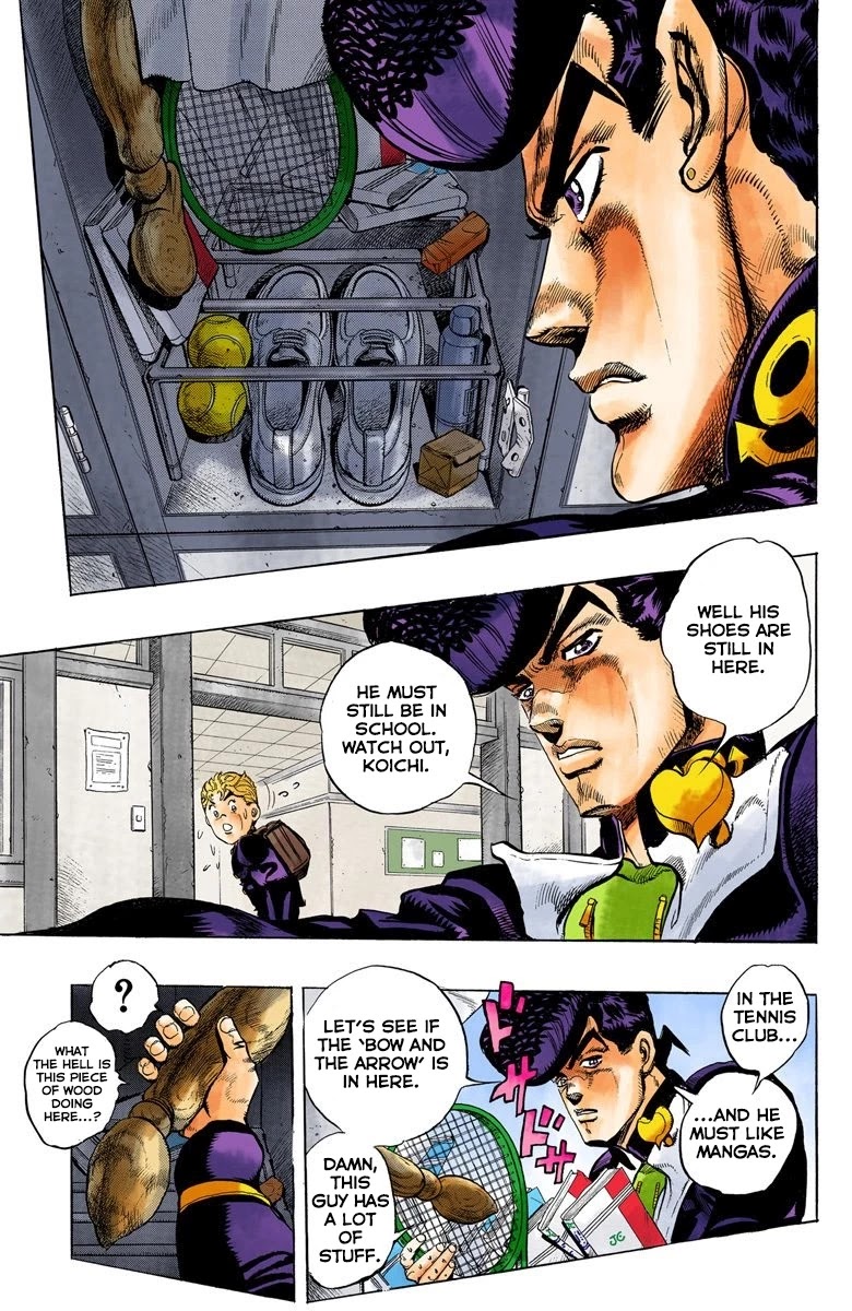 JoJo's Bizarre Adventure Part 4 - Diamond is Unbreakable (Official Colored) Chapter 24 page 14 - Chapter 24: Toshikazu Hazamada (Surface) - Part 1