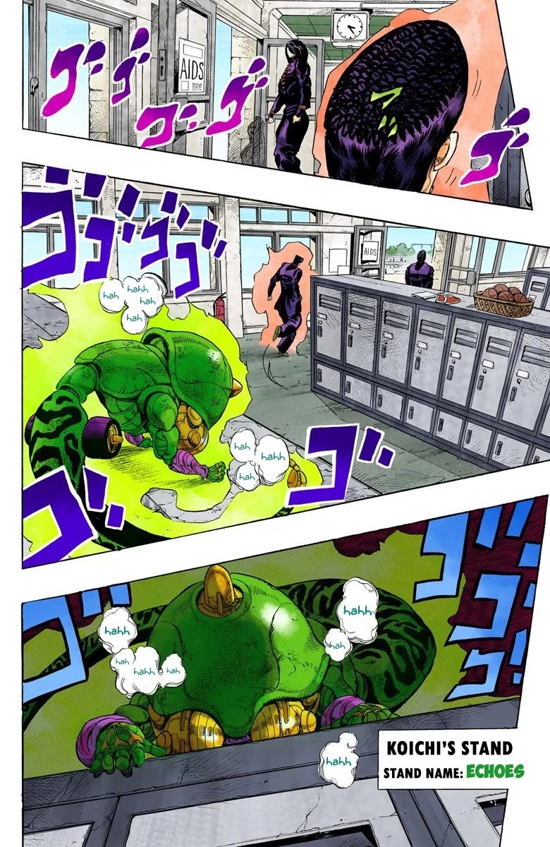 JoJo's Bizarre Adventure Part 4 - Diamond is Unbreakable (Official Colored) Chapter 26 page 7 - Chapter 26: Toshikazu Hazamada (Surface) - Part 3