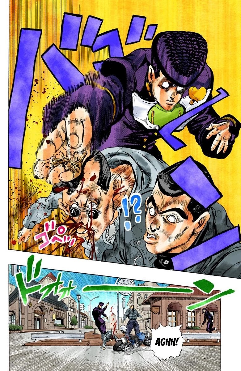 JoJo's Bizarre Adventure Part 4 - Diamond is Unbreakable (Official Colored) Chapter 27 page 10 - Chapter 27: Toshikazu Hazamada (Surface) - Part 4