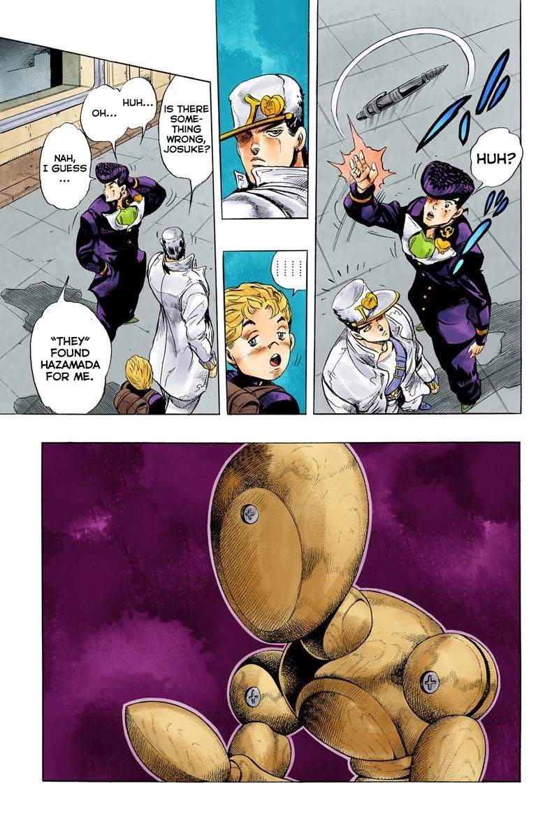 JoJo's Bizarre Adventure Part 4 - Diamond is Unbreakable (Official Colored) Chapter 28 page 17 - Chapter 28: Toshikazu Hazamada (Surface) - Part 5