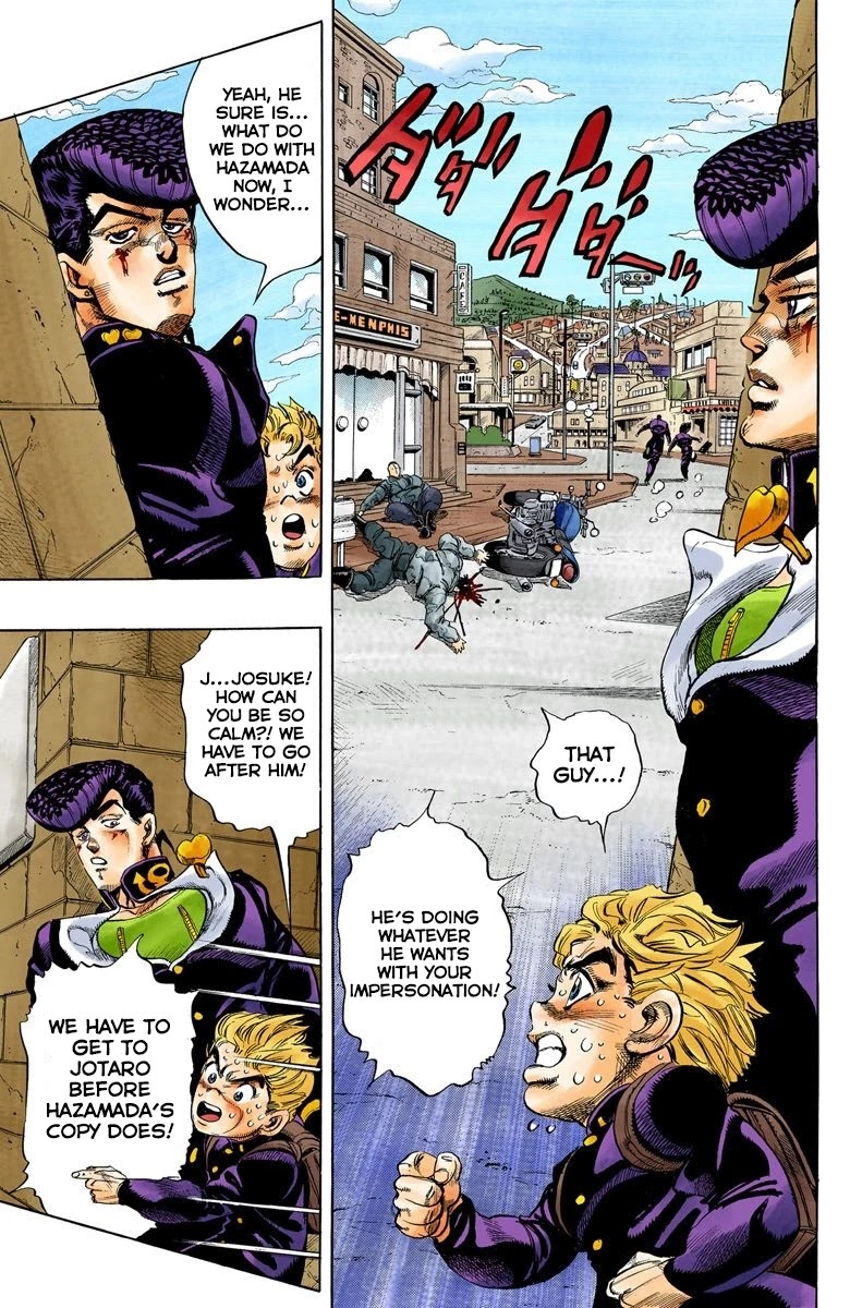 JoJo's Bizarre Adventure Part 4 - Diamond is Unbreakable (Official Colored) Chapter 28 page 2 - Chapter 28: Toshikazu Hazamada (Surface) - Part 5