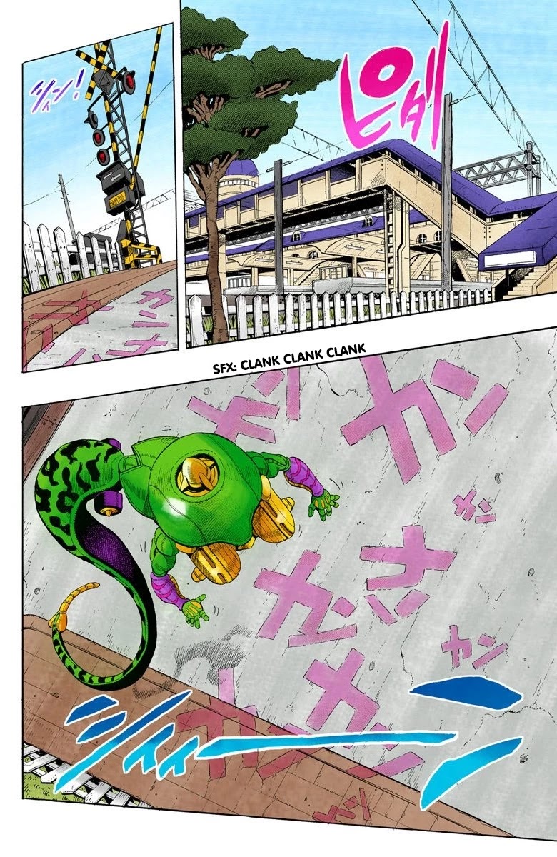 JoJo's Bizarre Adventure Part 4 - Diamond is Unbreakable (Official Colored) Chapter 28 page 5 - Chapter 28: Toshikazu Hazamada (Surface) - Part 5
