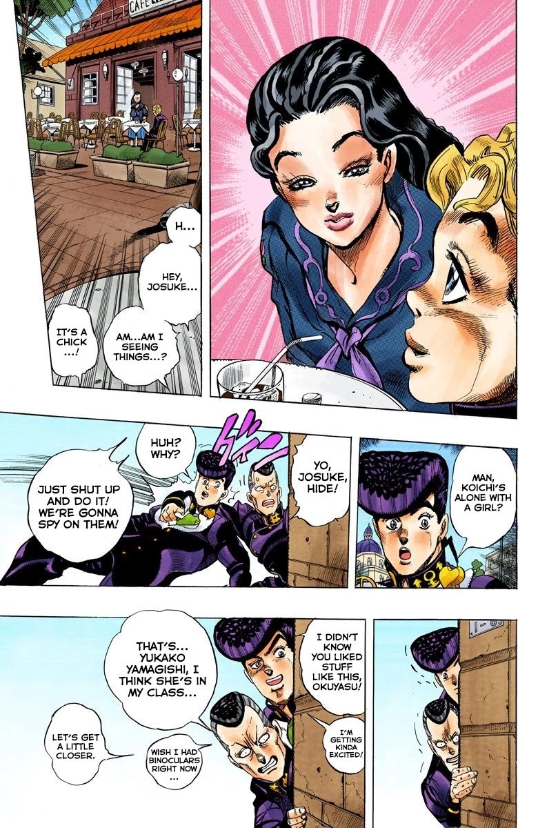 JoJo's Bizarre Adventure Part 4 - Diamond is Unbreakable (Official Colored) Chapter 29 page 9 - Chapter 29: Yukako Yamagishi is in Love - Part 1