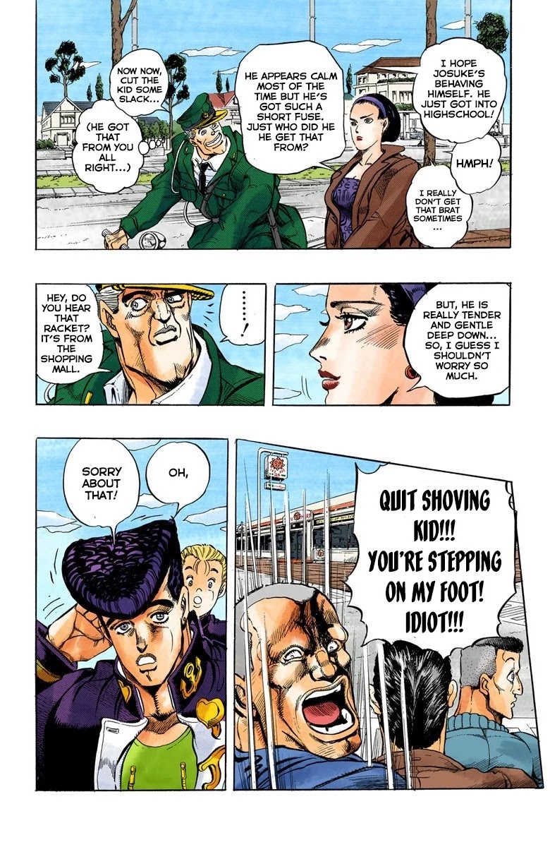 JoJo's Bizarre Adventure Part 4 - Diamond is Unbreakable (Official Colored) Chapter 3 page 11 - Chapter 3: Jotaro Kujo Meets Josuke Higashikata! - Part 3