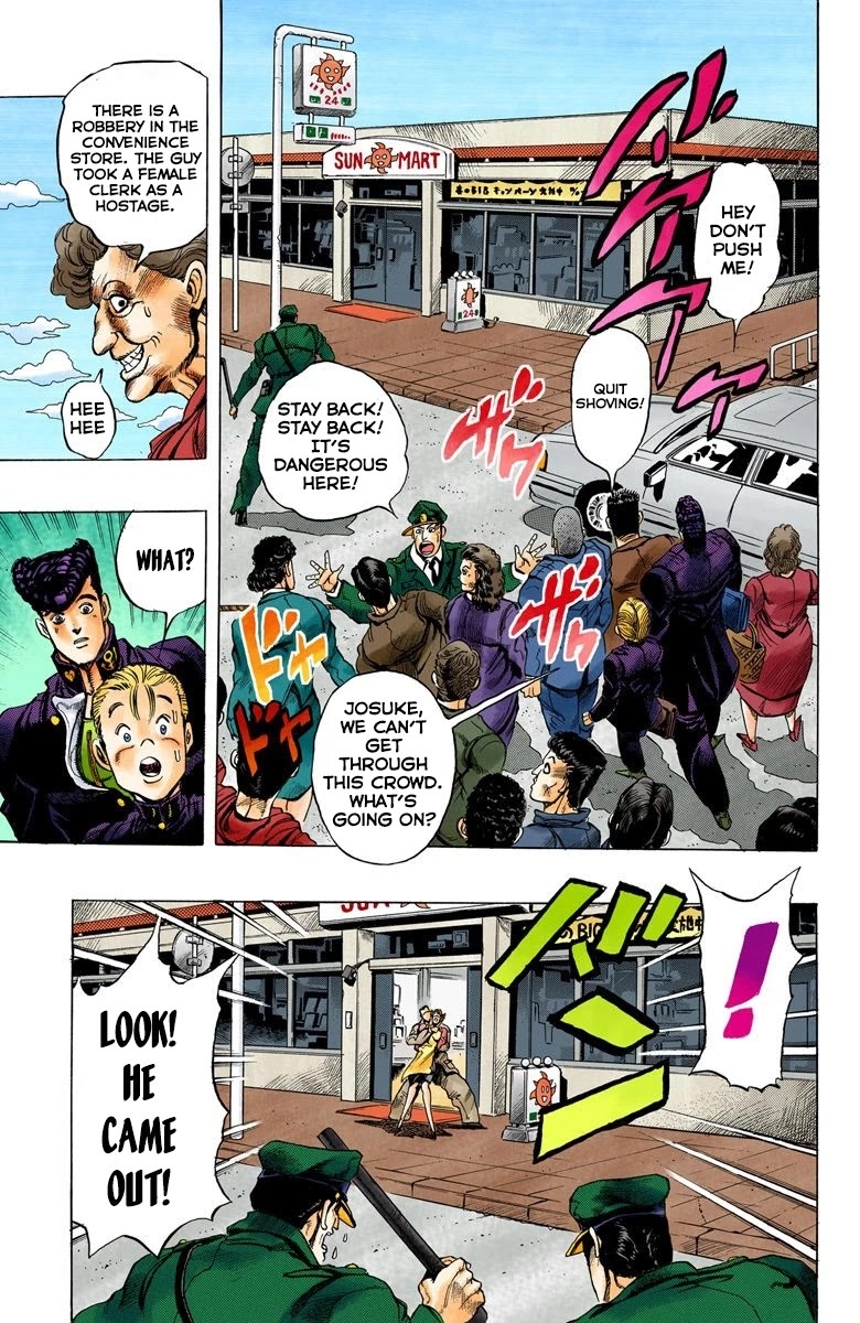JoJo's Bizarre Adventure Part 4 - Diamond is Unbreakable (Official Colored) Chapter 3 page 12 - Chapter 3: Jotaro Kujo Meets Josuke Higashikata! - Part 3