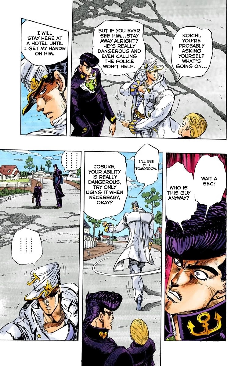 JoJo's Bizarre Adventure Part 4 - Diamond is Unbreakable (Official Colored) Chapter 3 page 4 - Chapter 3: Jotaro Kujo Meets Josuke Higashikata! - Part 3