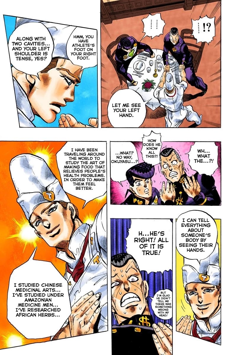 JoJo's Bizarre Adventure Part 4 - Diamond is Unbreakable (Official Colored) Chapter 38 page 12 - Chapter 38: Let's Go Eat Italian Food - Part 1